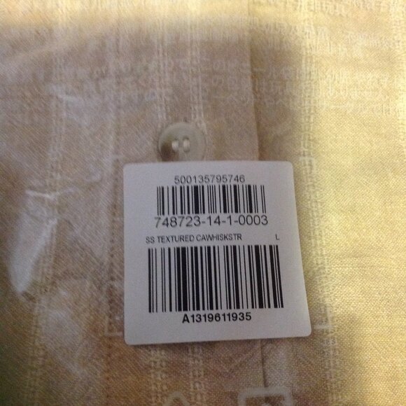 Banana Republic Men's Beige Button-Down Polo Resort SS Shirt - Medium - NWT - Picture 5 of 7